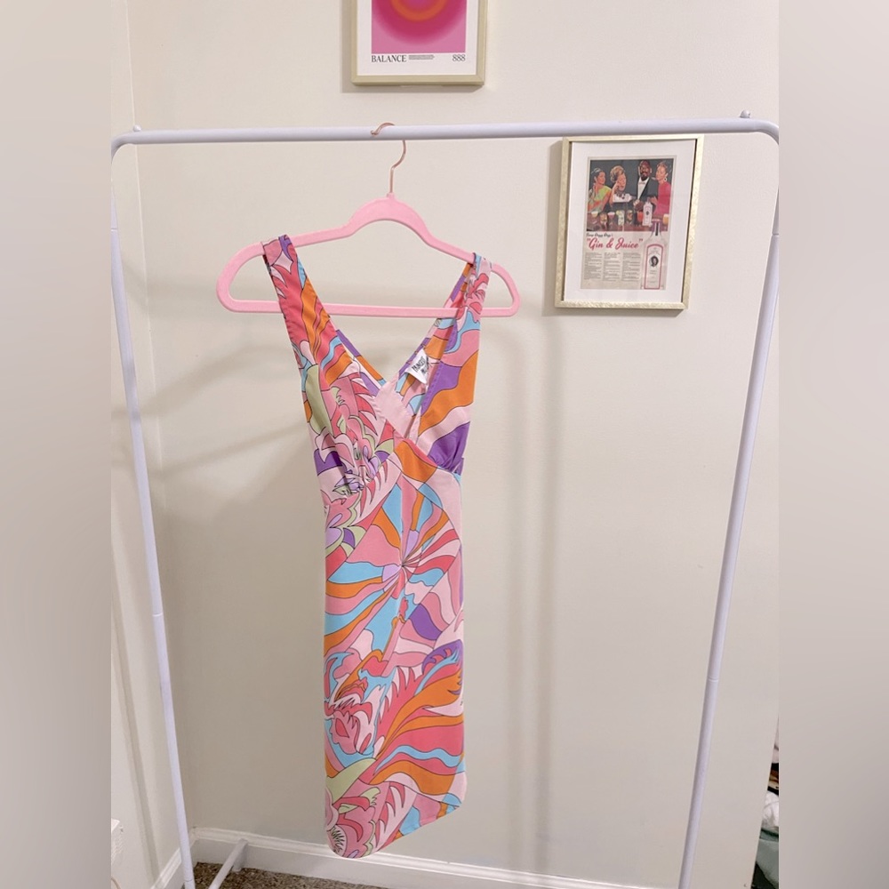 Funky Patterned Princess Polly mini dress. Never worn.